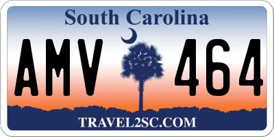 SC license plate AMV464