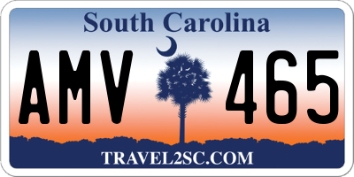 SC license plate AMV465