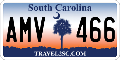 SC license plate AMV466