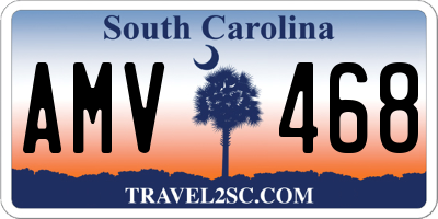SC license plate AMV468