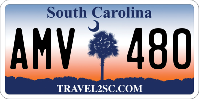 SC license plate AMV480
