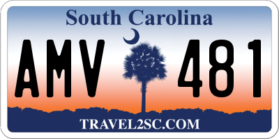 SC license plate AMV481