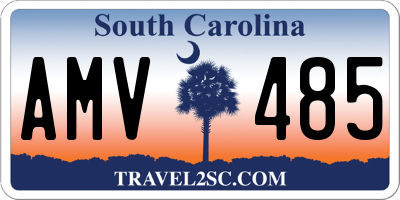 SC license plate AMV485