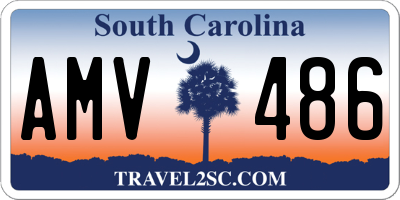 SC license plate AMV486