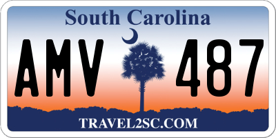 SC license plate AMV487