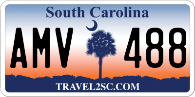 SC license plate AMV488