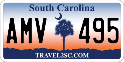 SC license plate AMV495