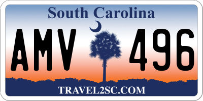 SC license plate AMV496