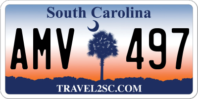 SC license plate AMV497