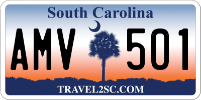 SC license plate AMV501