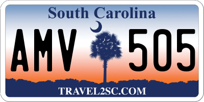SC license plate AMV505