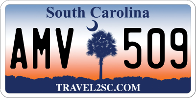 SC license plate AMV509