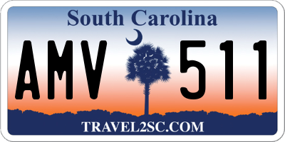 SC license plate AMV511