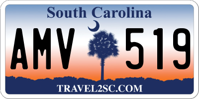 SC license plate AMV519