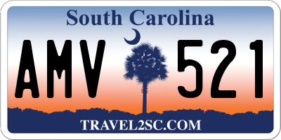 SC license plate AMV521