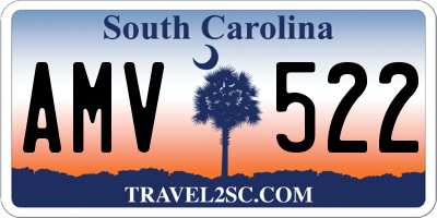 SC license plate AMV522