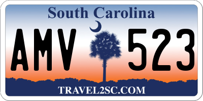 SC license plate AMV523