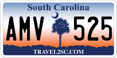SC license plate AMV525