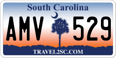 SC license plate AMV529