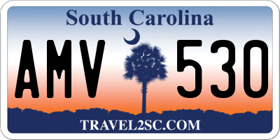 SC license plate AMV530