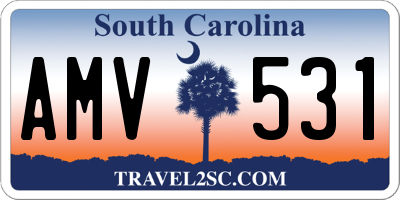SC license plate AMV531