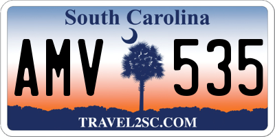 SC license plate AMV535