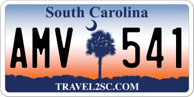 SC license plate AMV541