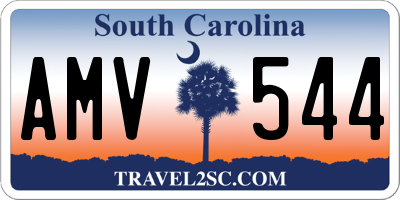 SC license plate AMV544