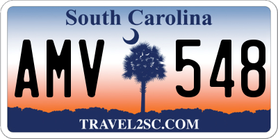 SC license plate AMV548