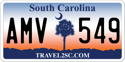 SC license plate AMV549