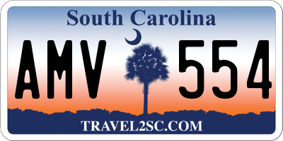 SC license plate AMV554