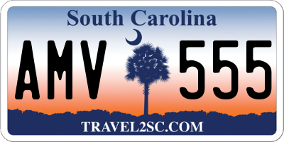 SC license plate AMV555