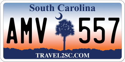 SC license plate AMV557
