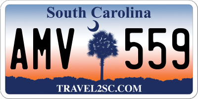 SC license plate AMV559