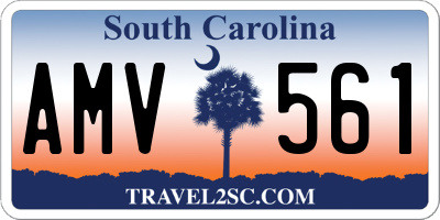 SC license plate AMV561