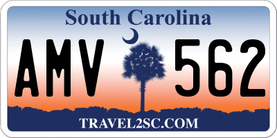 SC license plate AMV562