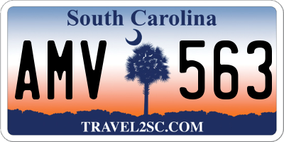 SC license plate AMV563