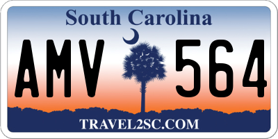 SC license plate AMV564