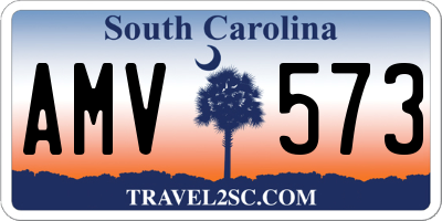 SC license plate AMV573