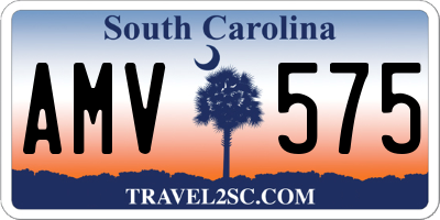 SC license plate AMV575