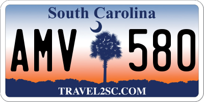 SC license plate AMV580