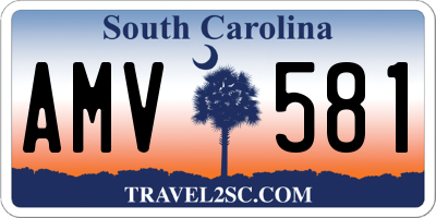 SC license plate AMV581
