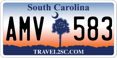 SC license plate AMV583