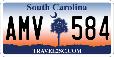 SC license plate AMV584