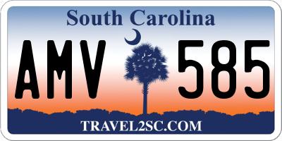 SC license plate AMV585