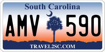 SC license plate AMV590
