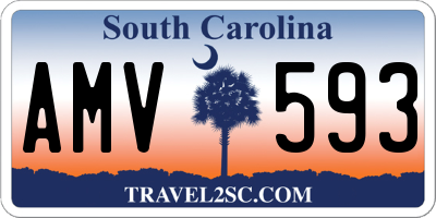 SC license plate AMV593