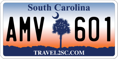 SC license plate AMV601