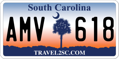 SC license plate AMV618