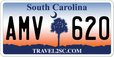 SC license plate AMV620